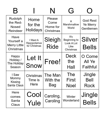 Christmas Mix #2 Bingo Card