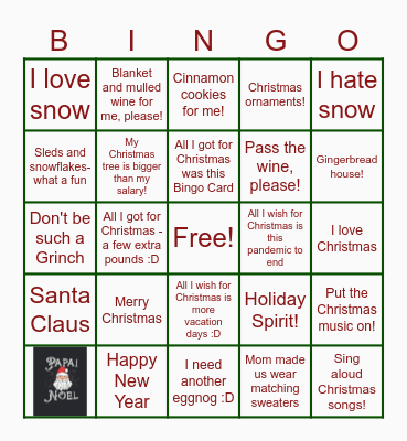 Christmas Bingo 2 Bingo Card
