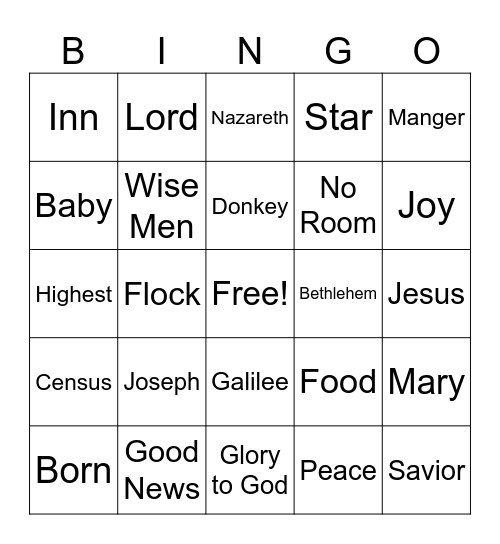 CHRISTMAS Bingo Card