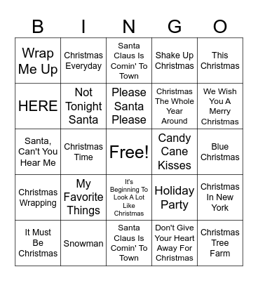 Christmas Fun! Bingo Card