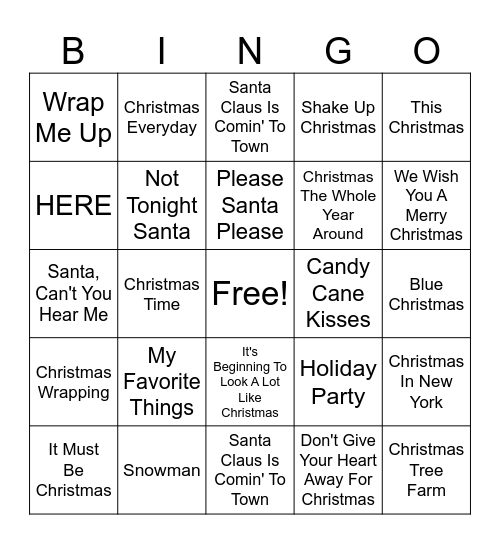 Christmas Fun! Bingo Card