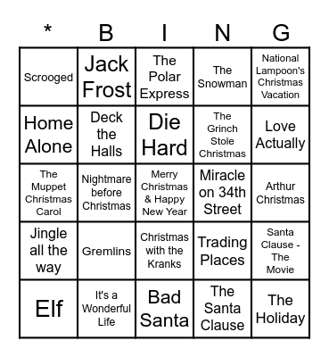 LCA Christmas Bingo 2023 Bingo Card