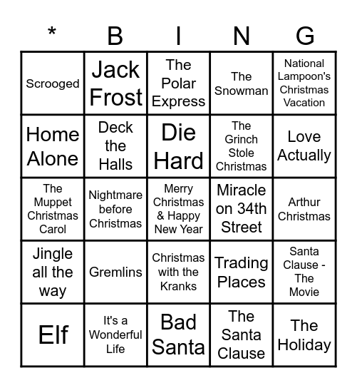 LCA Christmas Bingo 2023 Bingo Card