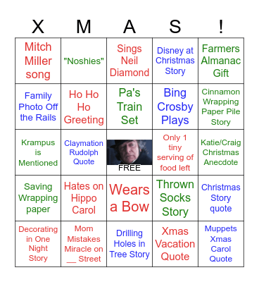 Christmas Tradition Bingo! Bingo Card