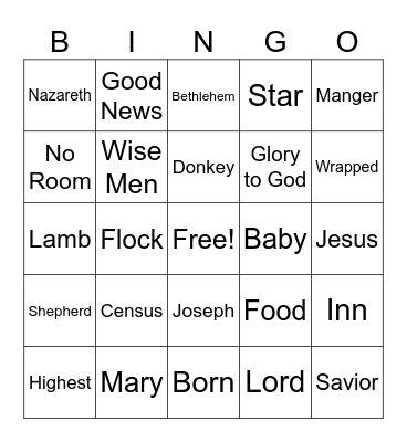 CHRISTMAS Bingo Card