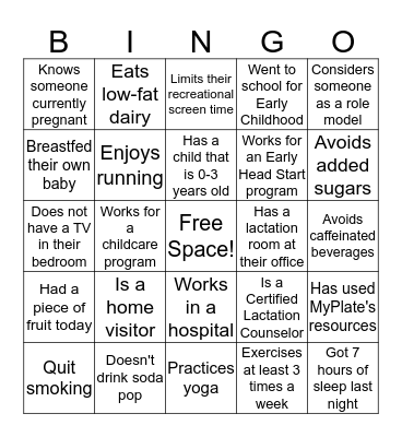 Find someone who... Bingo Card