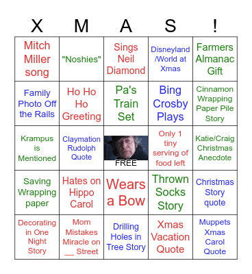 Christmas Tradition Bingo! Bingo Card
