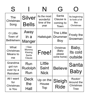 Christmas Bingo Card