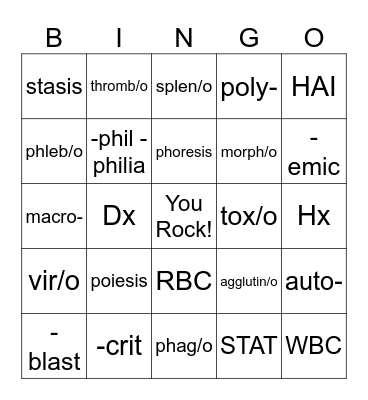 B,L,I - Bingo Card