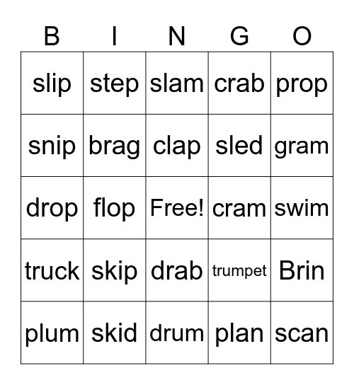 Blends BINGO Card