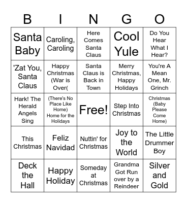 Christmas 2 Bingo Card