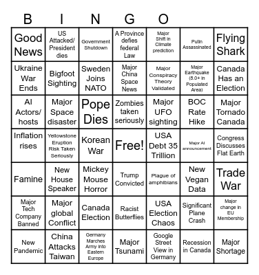 2024 Bingo Card