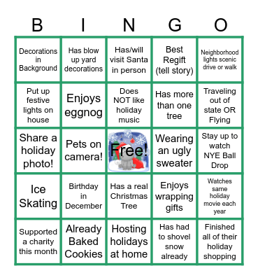 Sourcing & Events Holiday Party Bingo Card