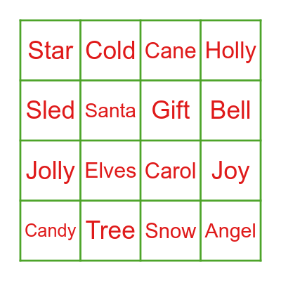 Christmas Music Bingo! Bingo Card