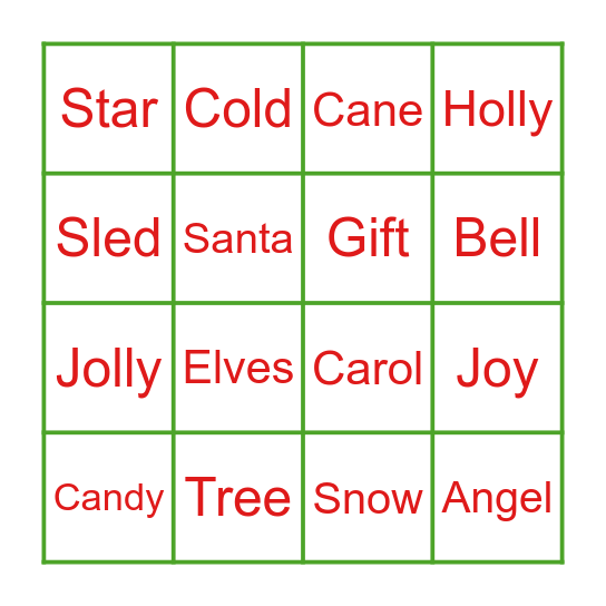 Christmas Music Bingo! Bingo Card