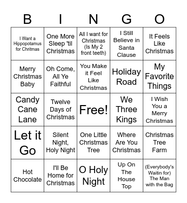 Christmas 3 Bingo Card