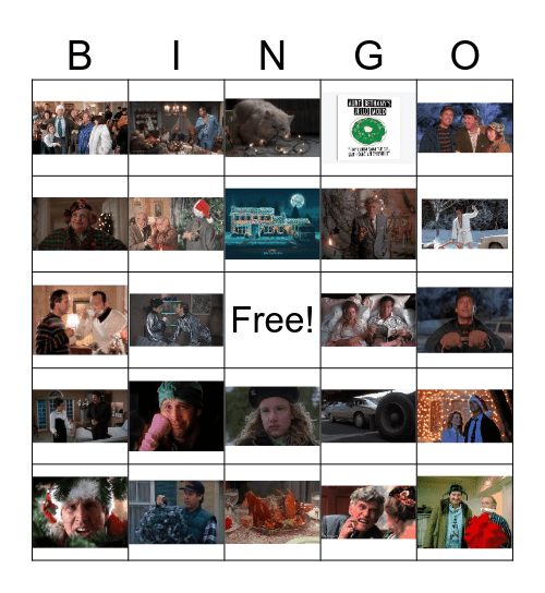 Folger Christmas Vacation Bingo Card