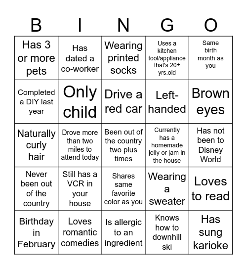 Find the Guest Galentine's Bingo Card