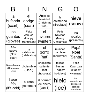 Las Fiestas Bingo Card