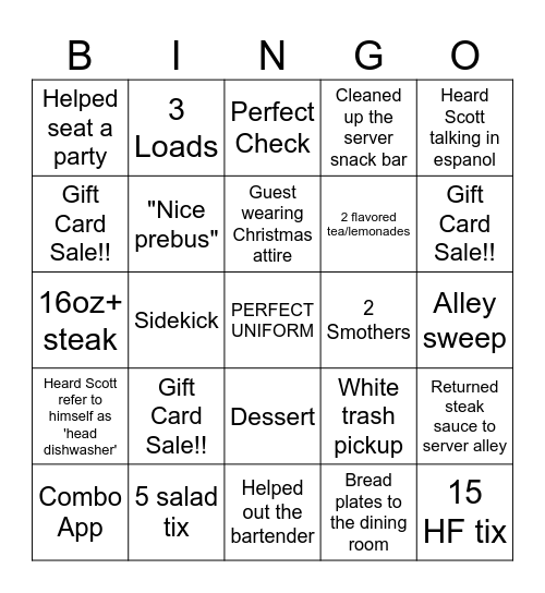 BINGO Card