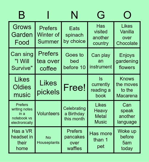 NYPMGHV BINGO Card