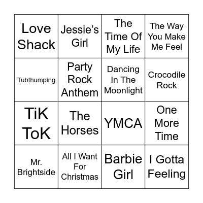Party Anthem Bingo! Bingo Card