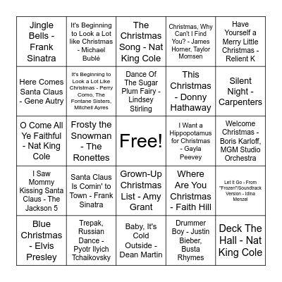 Christmas Bingo Card