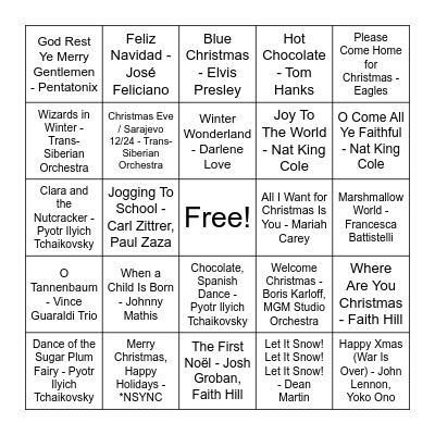 Christmas Bingo Card