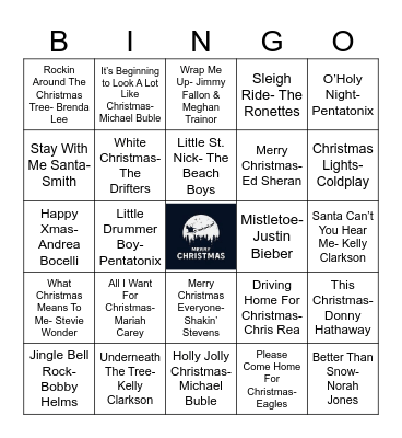 Merry Xmas Vol 1 Bingo Card