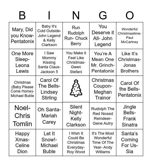 The Holiday Special Bingo Card