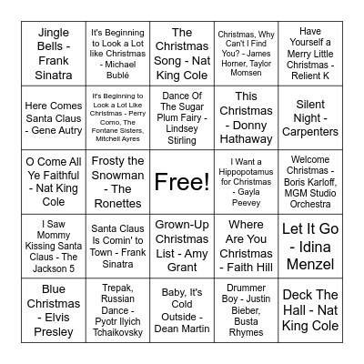 Christmas Bingo Card