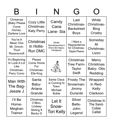 Holiday Special Vol 2 Bingo Card