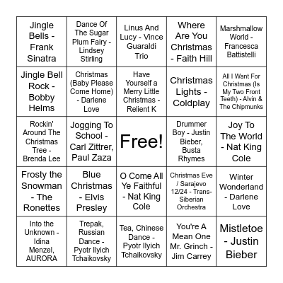 Christmas Bingo Card