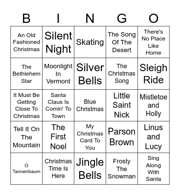 Vinyl Bingo - Holiday Edition Bingo Card