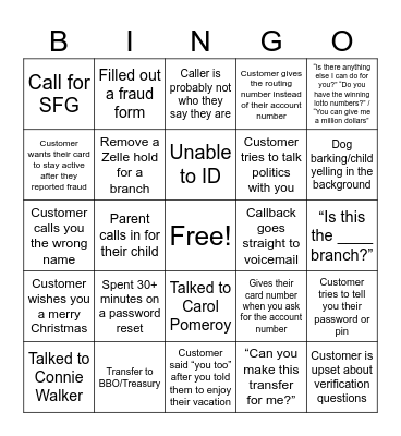 CSC Bingo Card