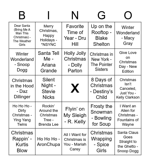 Jingle Bell Hops! Bingo Card