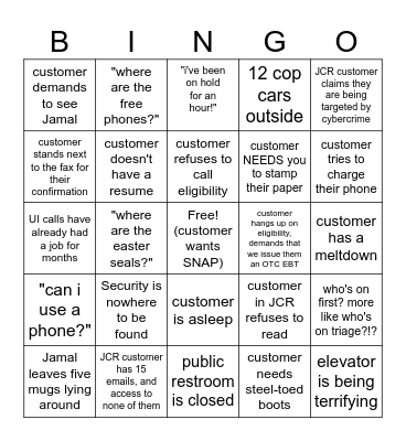DWS Metro Connections Bingo Card