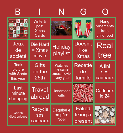 Virtual Holiday Bingo Card