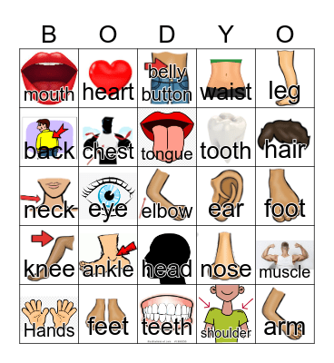 Body-O Bingo Card