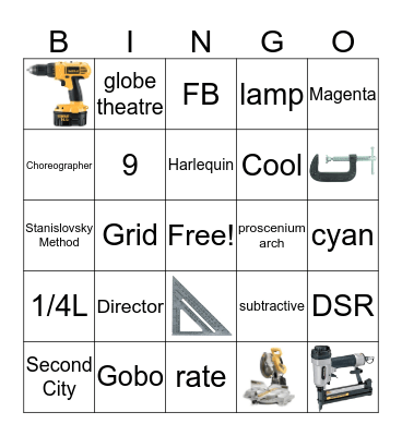 Theatre Review Bingo Card