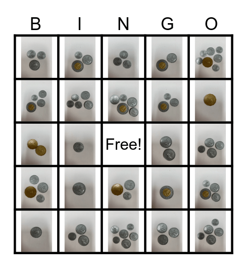 Money Bingo Card