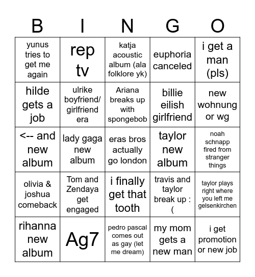 2024 bingo Card