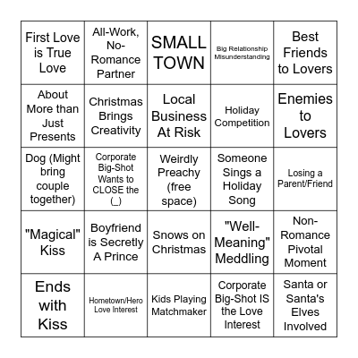 Hallmark Christmas Movie Bingo 2023 Bingo Card