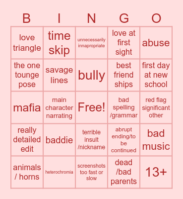 Gacha Bingo!!11! Bingo Card