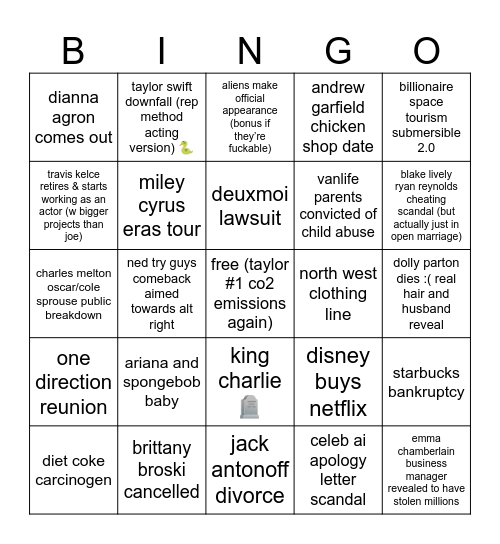 2024 Bingo Card