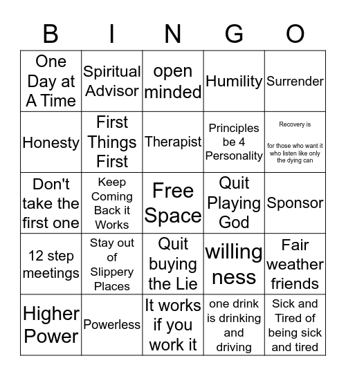 Kingdom Builders Bingo Card