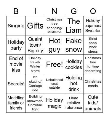 Hallmark Xmas Bingo 3.0 Bingo Card