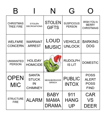 CHRISTMAS DISPATCH BINGO Card