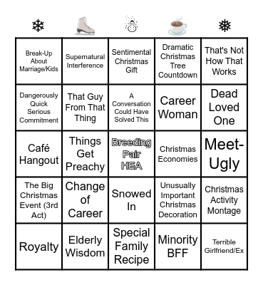 Christmas Movie Bingo Card