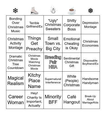 Christmas Movie Bingo Card